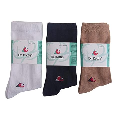Williwr Bamboo Socks Pack of 3 Unisex for Hypersensitive Skin, Anti Odor Breathable Anti Blister in White, Black & Beige Colors