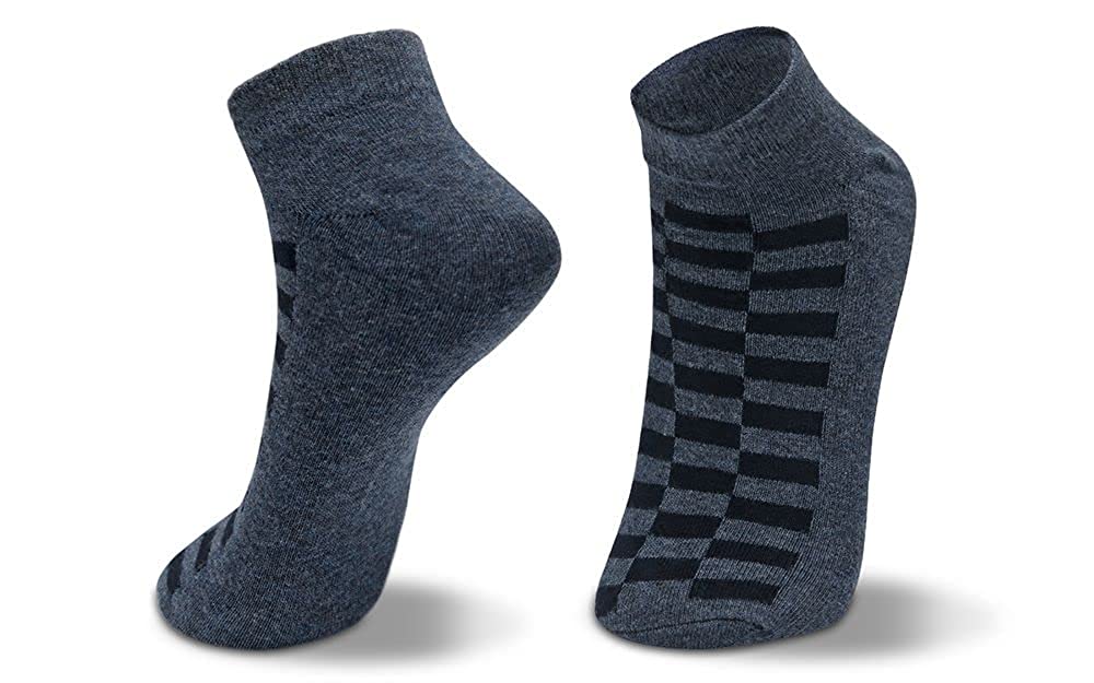 Men's Low Ankle Socks Geometric Design-Pack of 3 Pairs