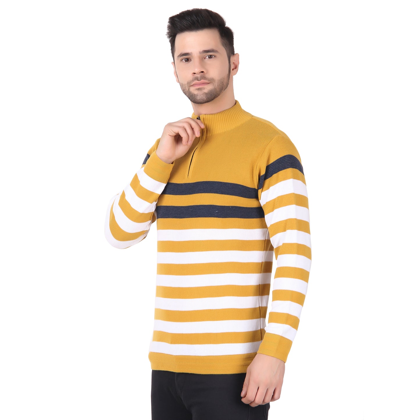 Men's Half Zip Non Woolen Sweater