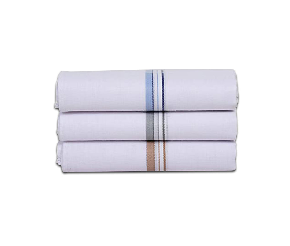 Men's Formal Cotton Handkerchief White